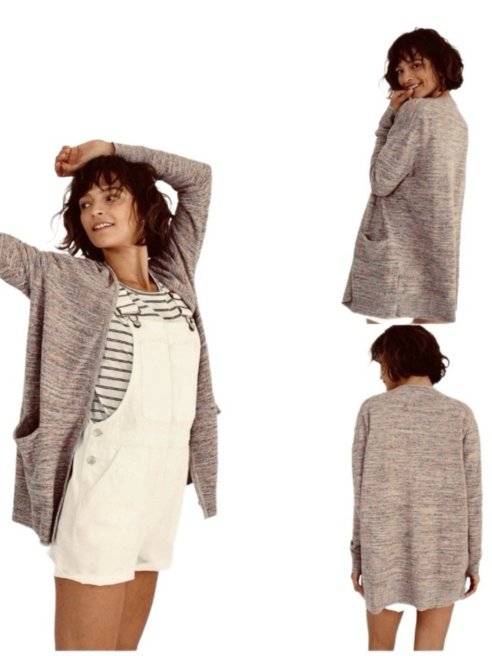 Madewell Marled Open-Front Oversized Summer Ryder Cardigan Size XXS
